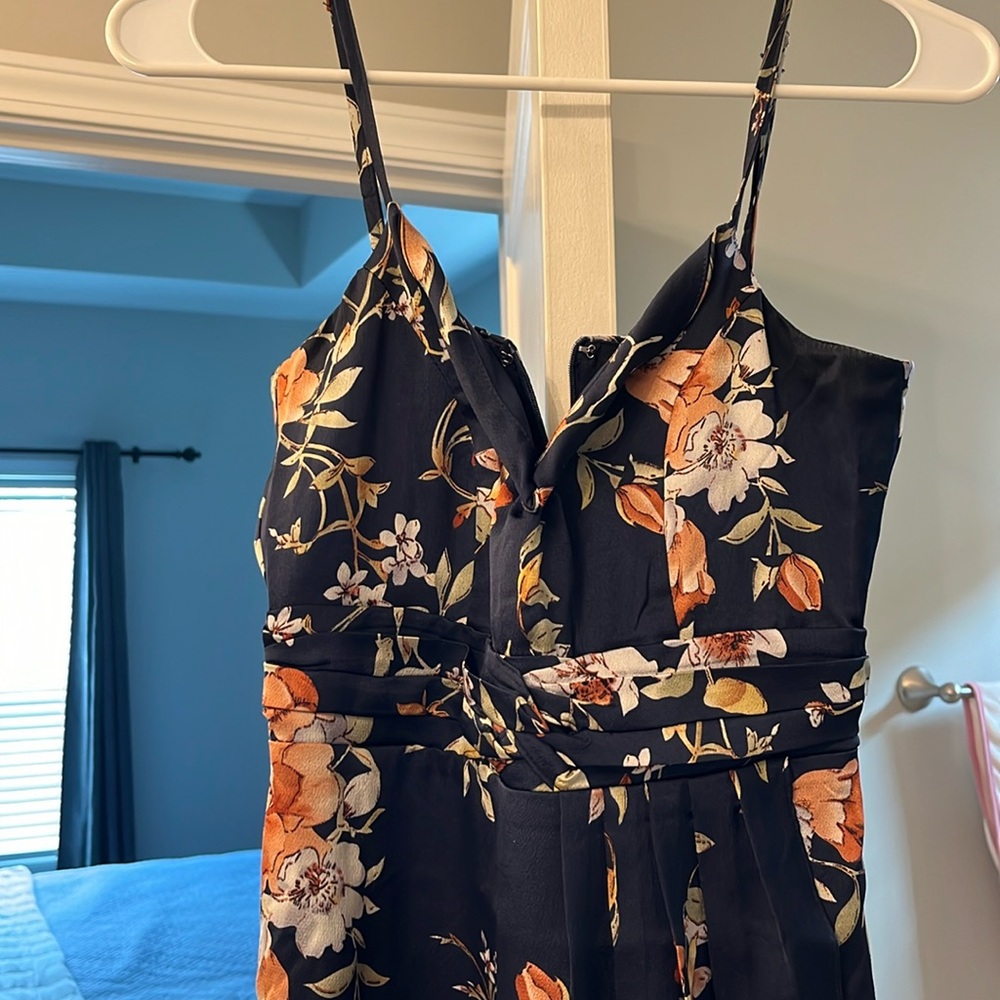 Lulus size xsmall navy floral dress